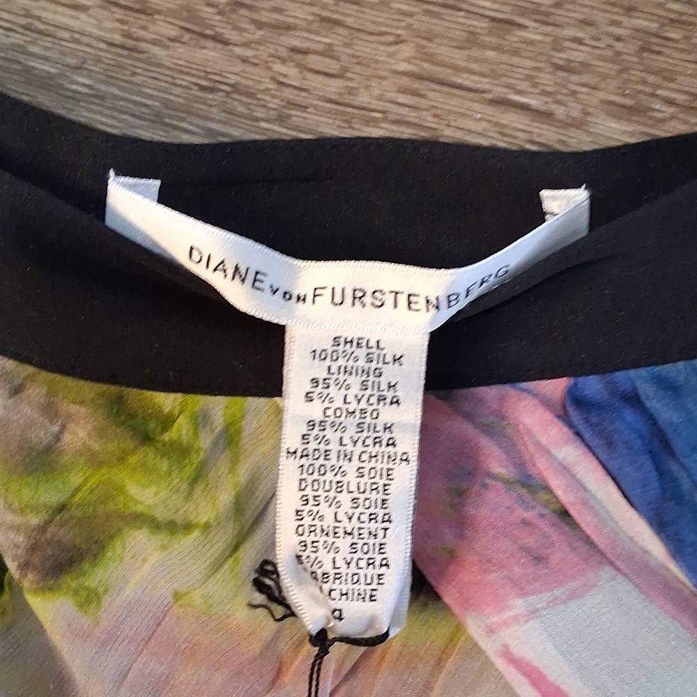 NWT Diane Von Furstenberg Y2K Silk Skirt In Storm Rose - Picture 5 of 9